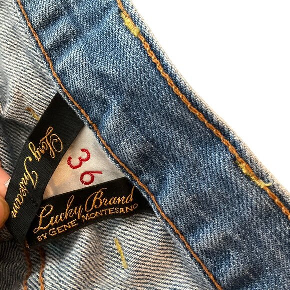 Lucky Brand Mens Relaxed Fit Distressed Light Wash Denim Jeans Size 36 Cotton - Picture 3 of 10